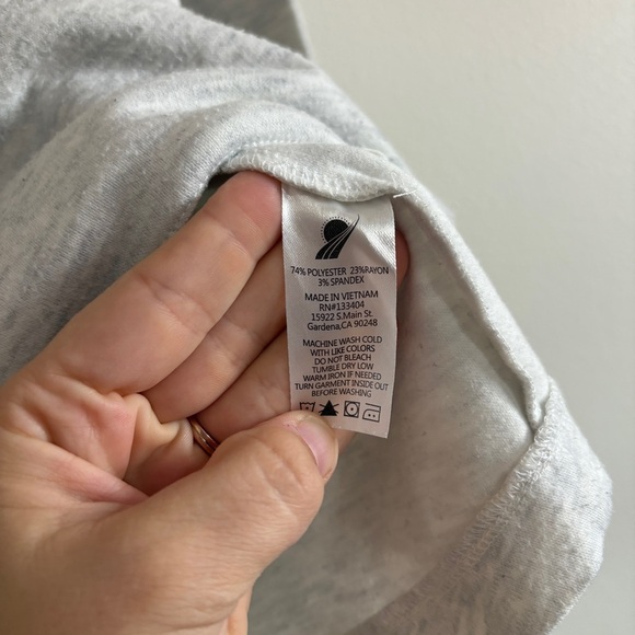 Fundamental Coast Women’s Mock Cowl Neck Hoodie Size Medium Light Heather Gray - Picture 6 of 10